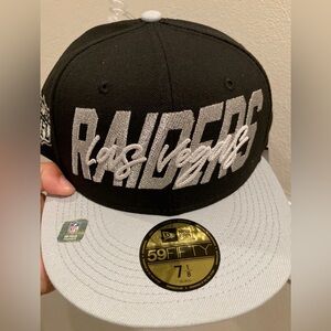 New Era Las Vegas Raiders Fitted Hats New With Tags Silver and Black